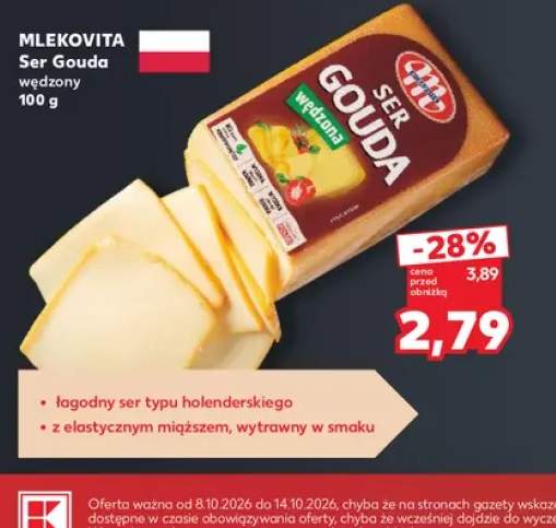 Ser gouda wędzony Mlekovita