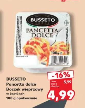 Pancetta dolce boczek wieprzowy w kostkach Busseto