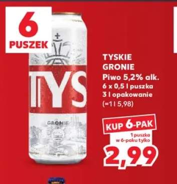 Piwo Tyskie Gronie 5,2% 6-pak 500 ml