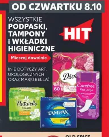 Podpaski, tampony i wkładki higieniczne