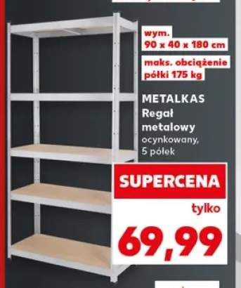 Regał metalowy ocynkowany 5 półek Metalkas