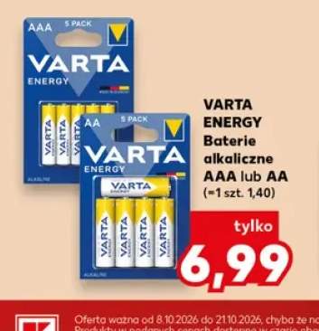 Baterie alkaliczne Energy Aaa 5-pak Varta +1 wariant