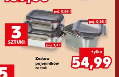 Zestaw pojemników ze stali