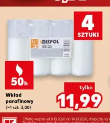 Wkład parafinowy 4-pak Bispol Lucella