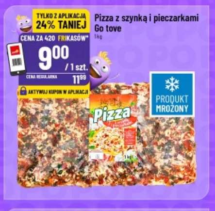 Pizza z szynką i pieczarkami Go Tove