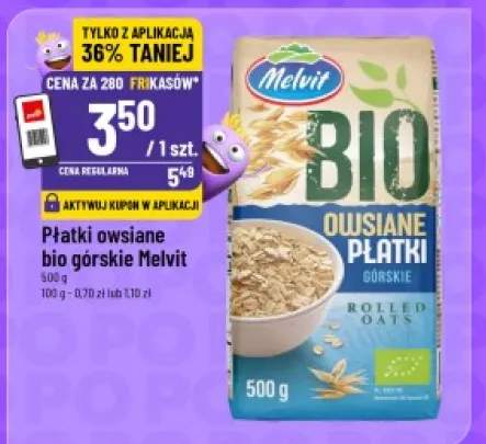 Płatki owsiane bio górskie Melvit