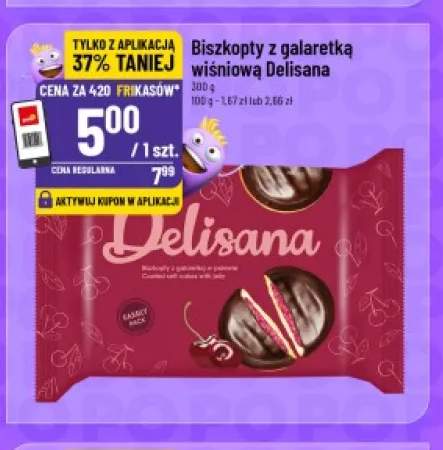 Biszkopty z galaretką wiśniową Delisana