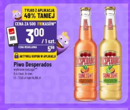 Piwo Desperados Sunlight Red Orange & Passion Fruit +1 wariant
