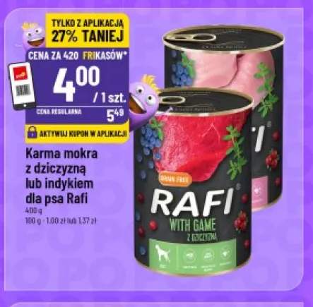 Karma mokra z indykiem dla psa Rafi +1 wariant