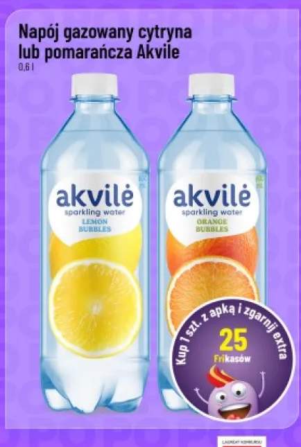 Napój gazowany cytryna Akvile +1 wariant