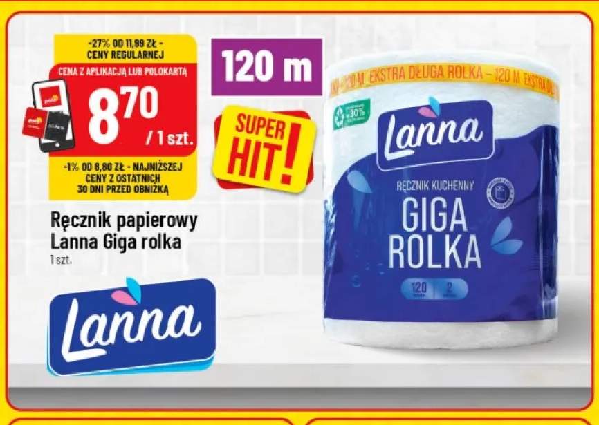 Ręcznik papierowy Lanna Giga rolka