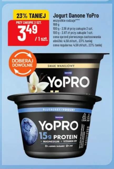 Jogurt Danone YoPro waniliowy +1 wariant