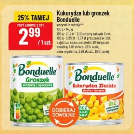 Kukurydza Bonduelle +1 wariant