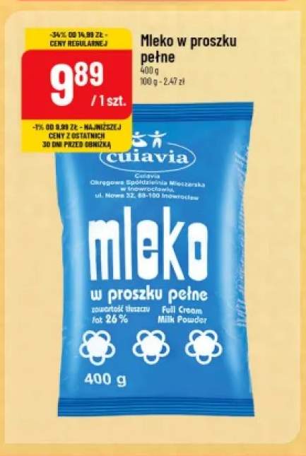 Mleko w proszku pełne Cuiavia