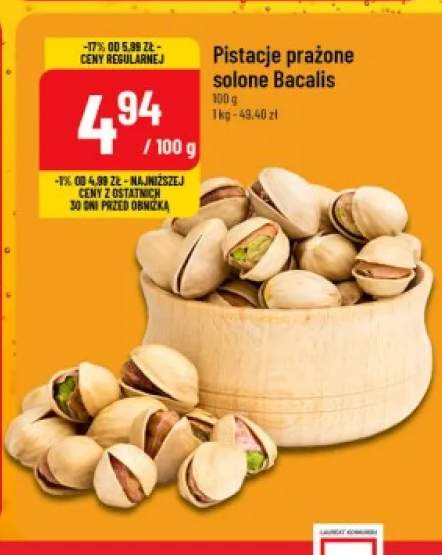 Pistacje prażone solone Bacalis