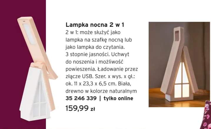 Lampka nocna 2 w 1