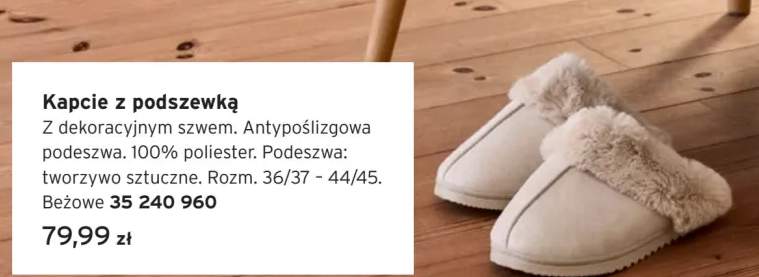Kapcie z podszewką