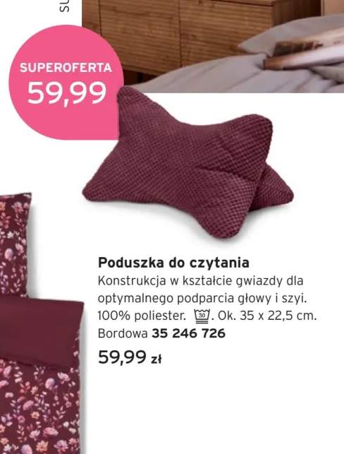 Poduszka do czytania 35x22,5 cm