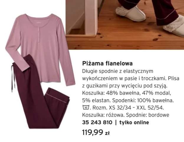 Piżama flanelowa