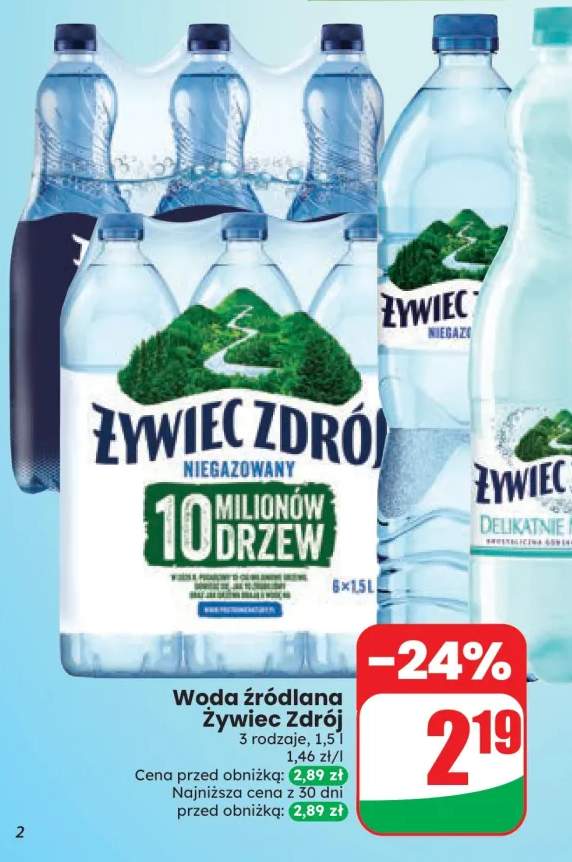 Woda źródlana niegazowana Żywiec Zdrój +2 warianty