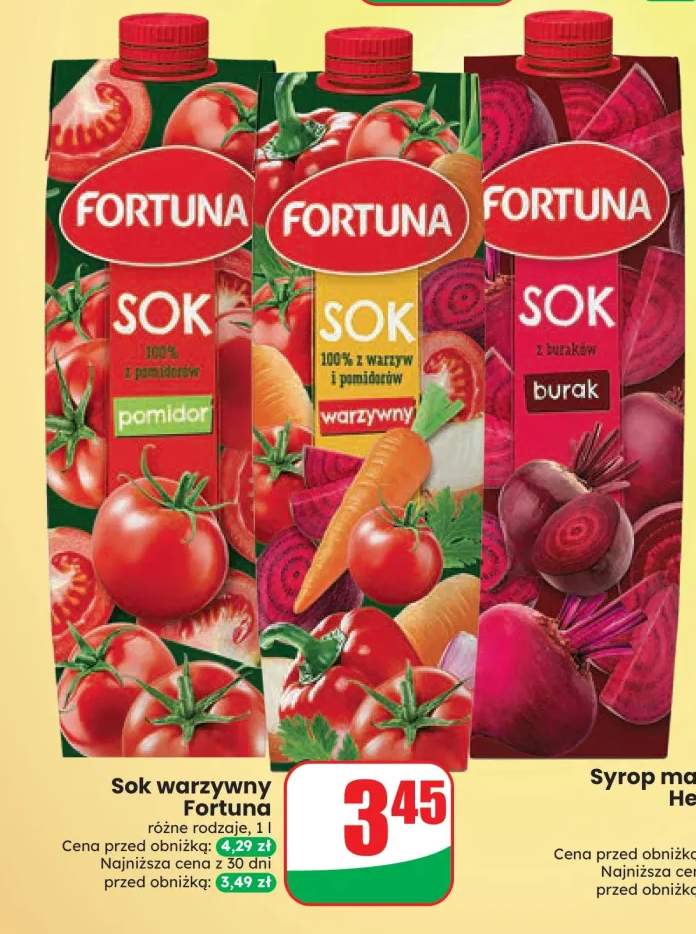 Sok pomidorowy Fortuna +2 warianty