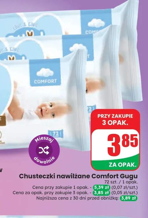Chusteczki nawilżane Comfort Gugu