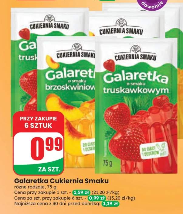 Galaretka o smaku truskawkowym Cukiernia +1 wariant