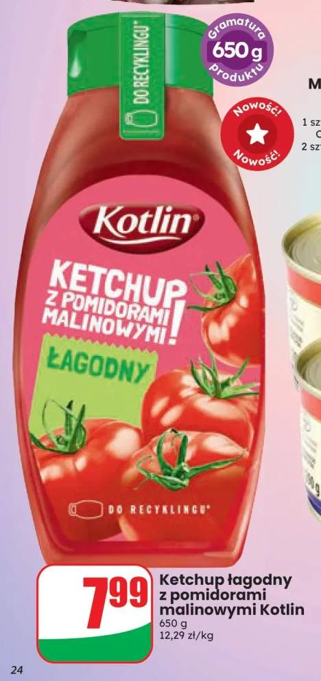 Ketchup łagodny z pomidorami malinowymi Kotlin