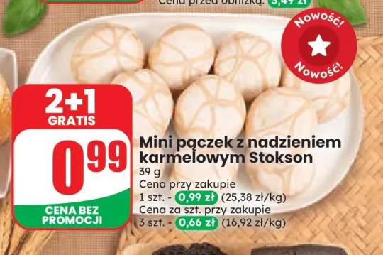 Mini pączek z nadzieniem karmelowym Stokson