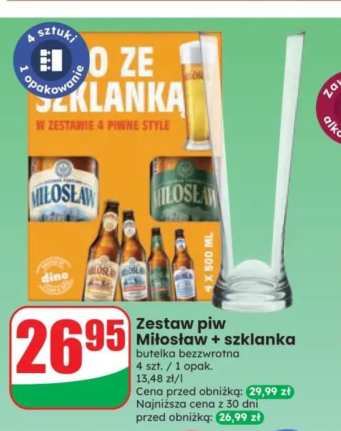 Zestaw piw Miłosław + szklanka