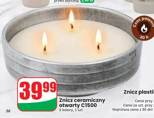 Znicz ceramiczny otwarty C1500