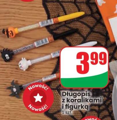 Długopis z koralikami i figurką