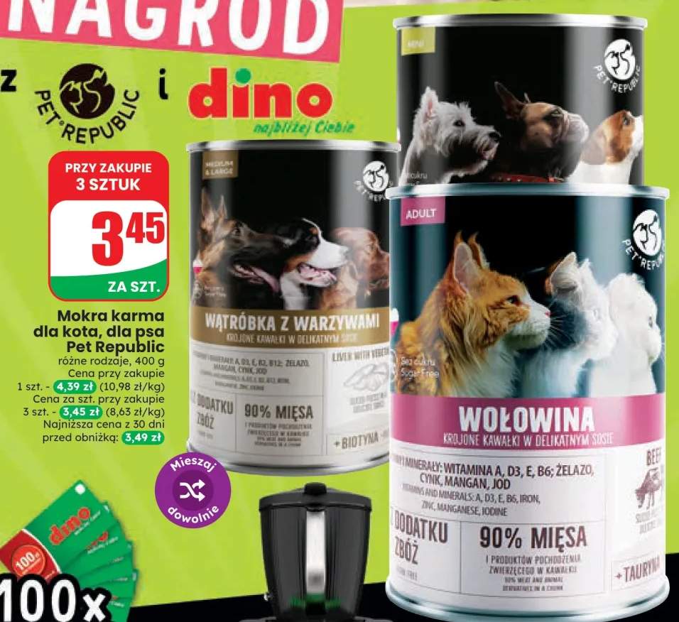 Mokra karma dla kota Pet Republic wołowina +2 warianty