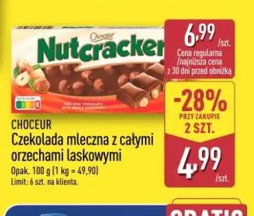 Czekolada mleczna z całymi orzechami laskowymi Choceur