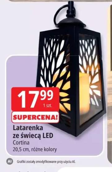 Latarenka ze świecą LED Cortina 20,5 cm
