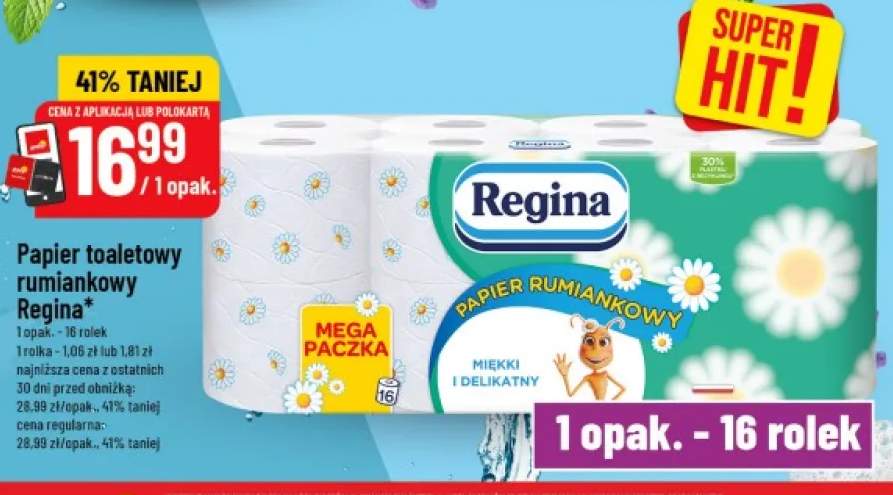 Papier toaletowy rumiankowy Regina 16-pak