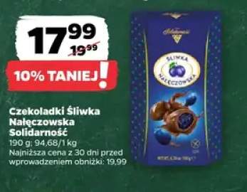 Czekoladki Śliwka Nałęczowska Solidarność