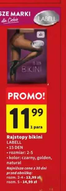 Rajstopy bikini 15 DEN Labell