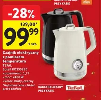 Czajnik elektryczny z pomiarem temperatury Soleil KO3558E0 1,7 l Tefal