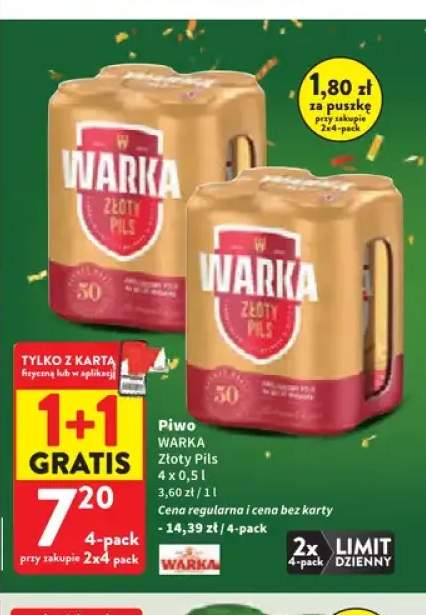 Piwo Warka Złoty Pils 4-pak