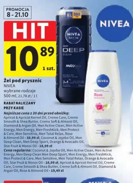 Żel pod prysznic Nivea