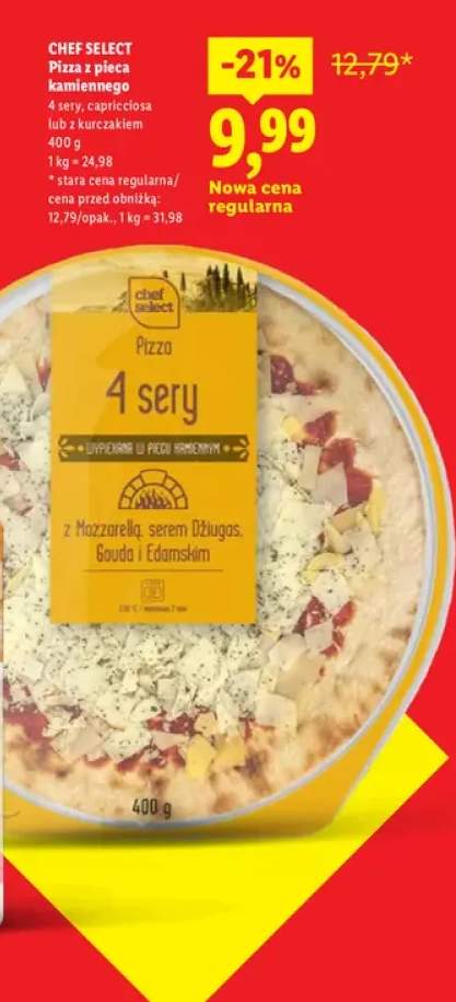 Pizza z pieca kamiennego capricciosa Chef Select +2 warianty