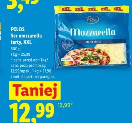 Ser mozzarella tarty XXL Pilos