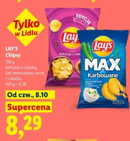 Chipsy befsztyk z cebulką Lay's +1 wariant