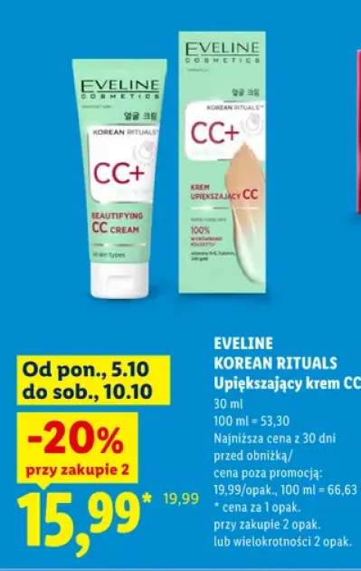 Upiększający krem CC Korean Rituals Eveline