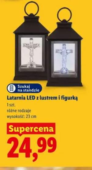 Latarnia LED z lustrem i figurką
