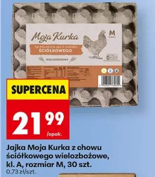 Jajka kurze Moja Kurka z chowu ściółkowego wielozbożowe rozmiar M