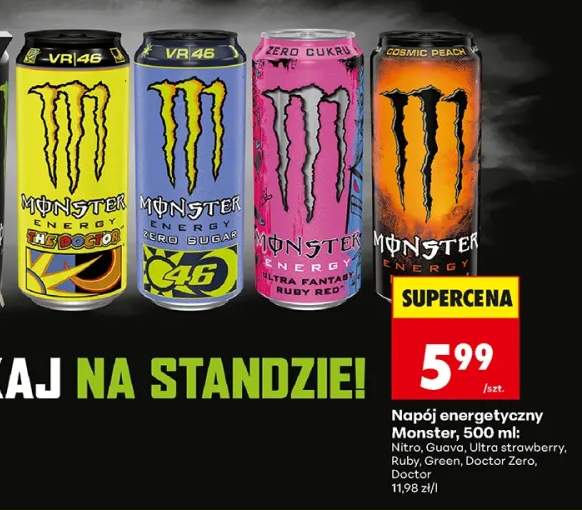 Napój energetyczny Monster Nitro +6 wariantów