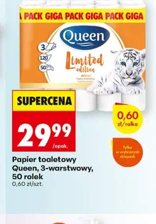 Papier toaletowy 3-warstwowy Queen 50-pak