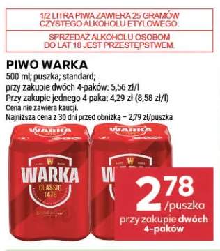Piwo Warka Classic